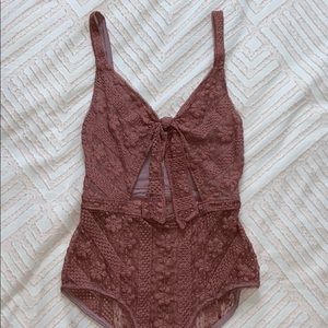 Free People Sweetest Thing Pink Bodysuit